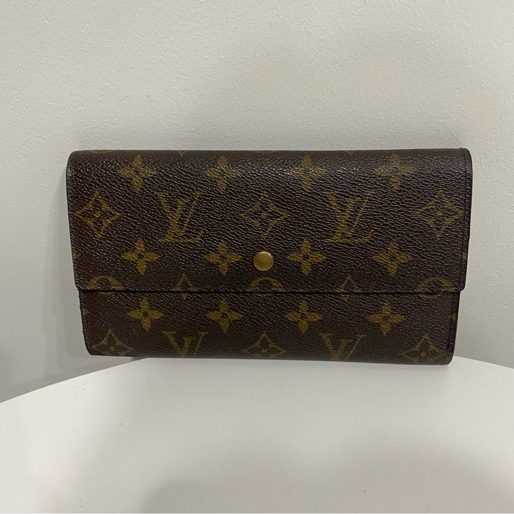 Louis Vuitton Dark Brown Monogram Wallet Vintage